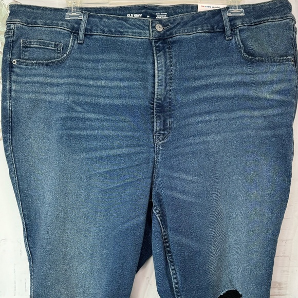 Old Navy Womens Rockstar Super Skinny Extra High Rise Ankle Jeans Plus Sz. 26 - Picture 3 of 13